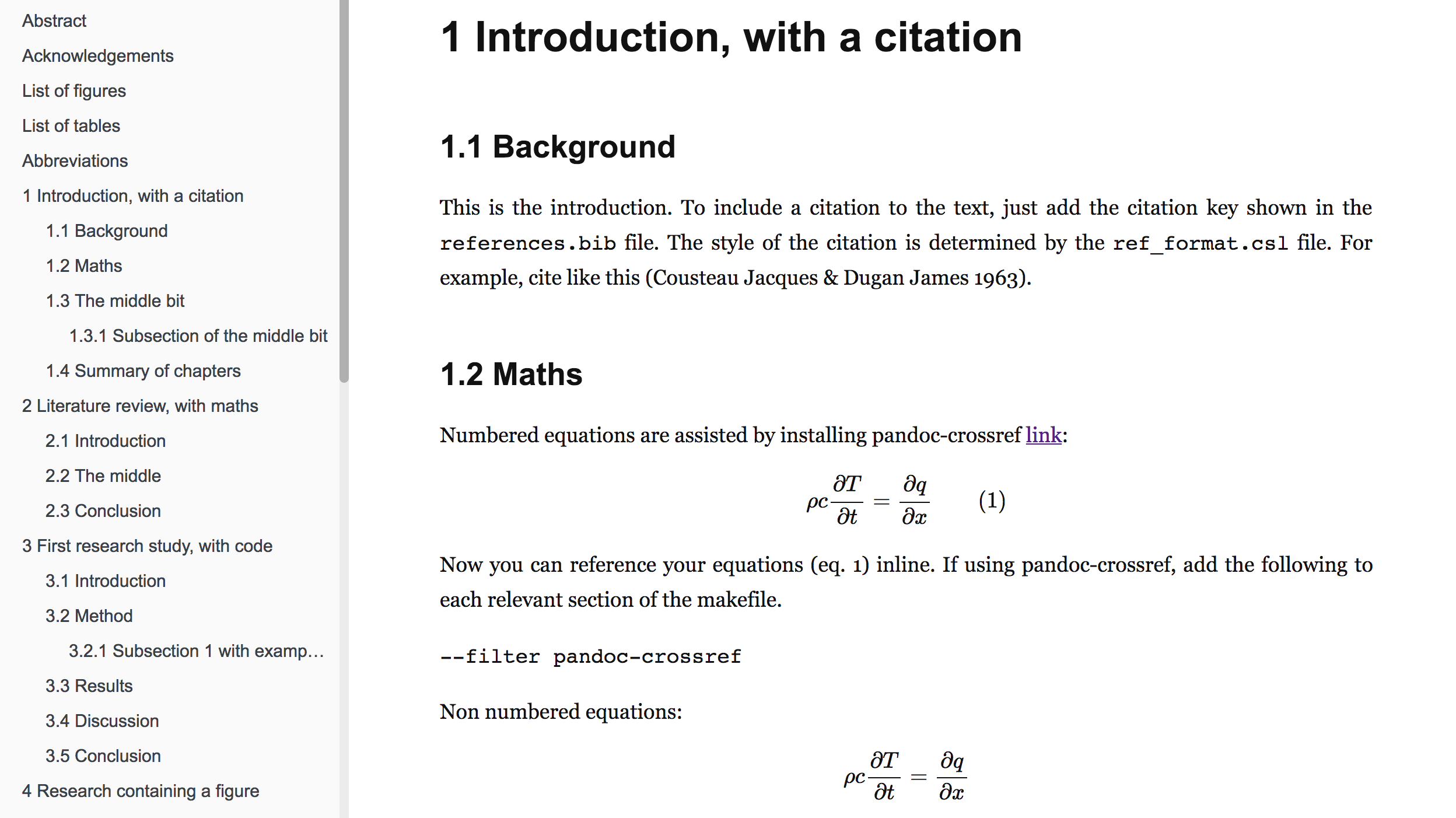 writing thesis with markdown