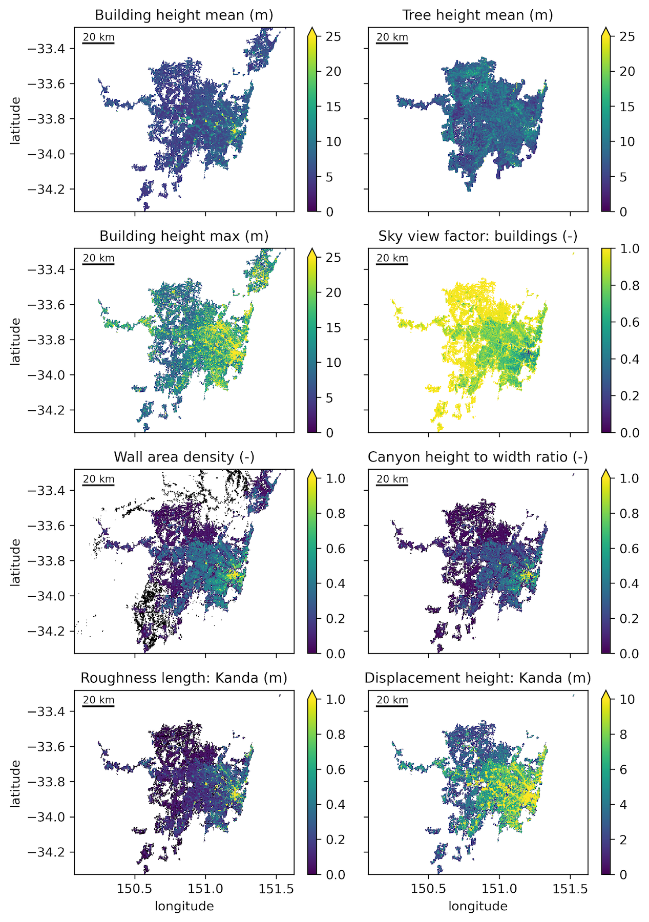 Greater Sydney morphology data